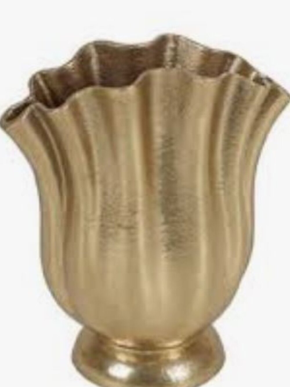 One Textured Brass Shell Vase - Picture 4 of 7